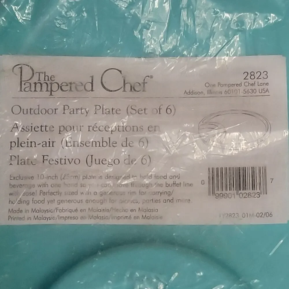 Pampered Chef Outdoor Party Plates 6‎ Pc Set 2823 10